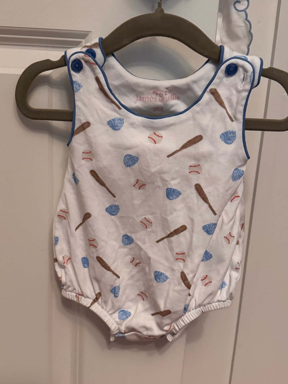 James & Lottie bubble with baseball print. Size 3m